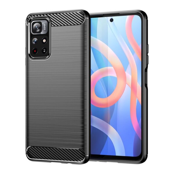 XIAOMI Poco M4 Pro 5G - ΘΗΚΗ ΣΙΛΙΚΟΝΗΣ CARBON ΜΑΥΡΗ