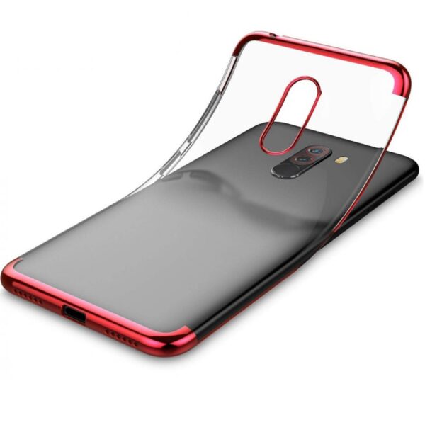 XIAOMI REDMI 8A - ΘΗΚΗ ΣΙΛΙΚΟΝΗΣ COLOR LINE ΔΙΑΦΑΝΗ - ΚΟΚΚΙΝΗ