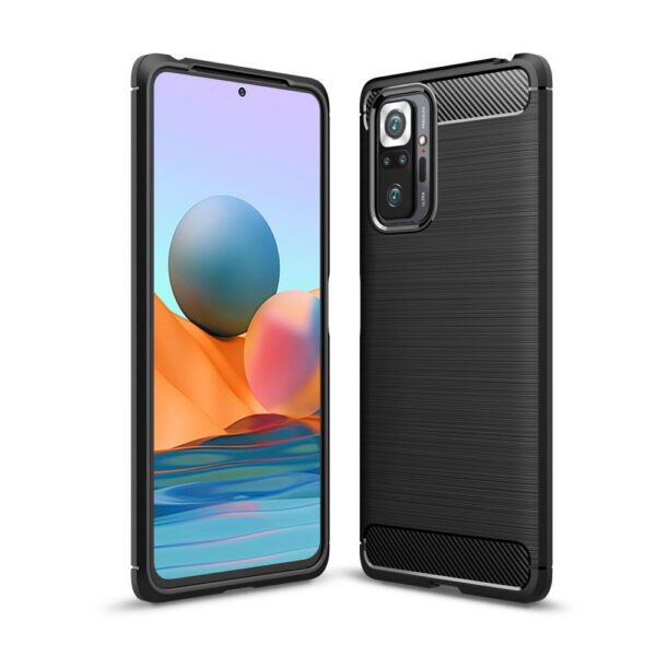 XIAOMI Redmi Note 10 Pro - ΘΗΚΗ ΣΙΛΙΚΟΝΗΣ CARBON ΜΑΥΡΗ
