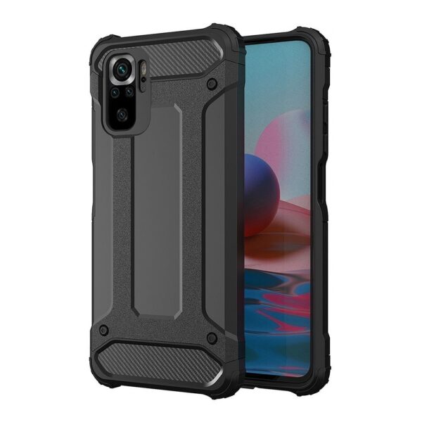 XIAOMI Redmi Note 10 / Redmi Note 10s - ΘΗΚΗ ΣΙΛΙΚΟΝΗΣ ROAR ARMOR ΜΑΥΡΗ