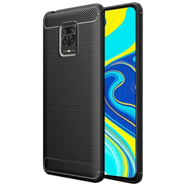 XIAOMI Redmi Note 9S / Redmi Note 9 Pro - ΘΗΚΗ ΣΙΛΙΚΟΝΗΣ CARBON ΜΑΥΡΗ