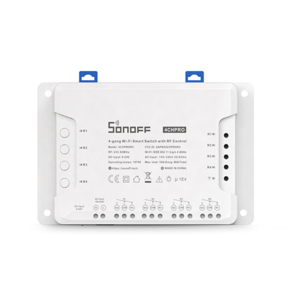4CHR3 4-gang Wi-Fi Smart Switch & 4CHPROR3 4-gang Wi-Fi Smart Switch with RF Control