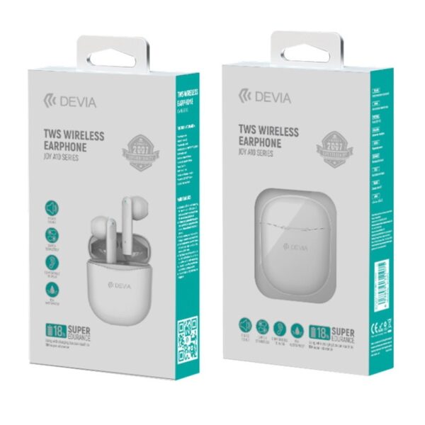DEVIA Joy A10 series TWS wireless earphone white