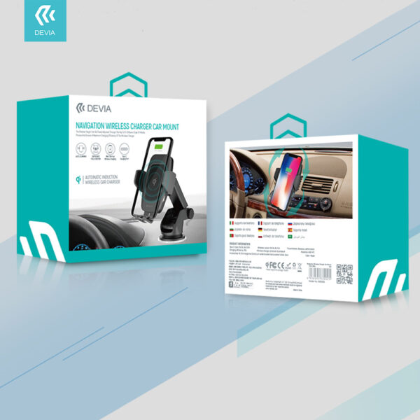 DEVIA Navigation magnetic wireless charger car mount Black