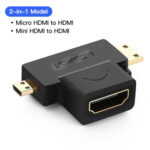 UGREEN 20144 Ugreen Μετατροπέας micro HDMI / mini HDMI male σε HDMI female