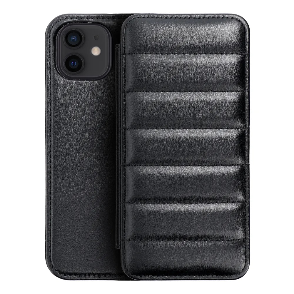APPLE iPhone 11 - ΘΗΚΗ BOOK STYLE PUFFER ΜΑΓΝΗΤΙΚΗ ΜΑΥΡΗ