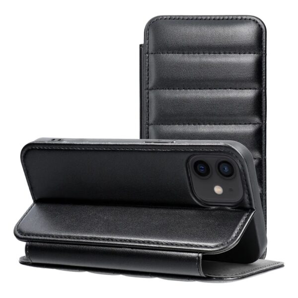 APPLE iPhone 13 Pro - ΘΗΚΗ BOOK STYLE PUFFER ΜΑΓΝΗΤΙΚΗ ΜΑΥΡΗ