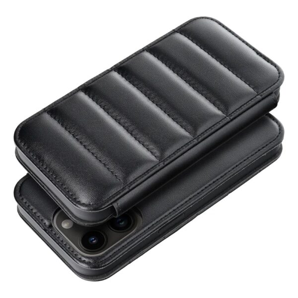 APPLE iPhone 13 Pro - ΘΗΚΗ BOOK STYLE PUFFER ΜΑΓΝΗΤΙΚΗ ΜΑΥΡΗ