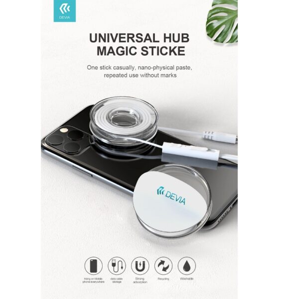 DEVIA Magic casual paste Clear for data cables