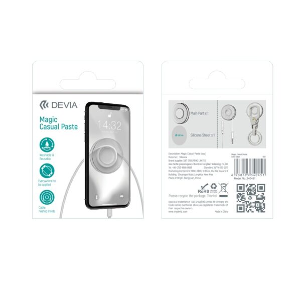 DEVIA Magic casual paste Clear for data cables