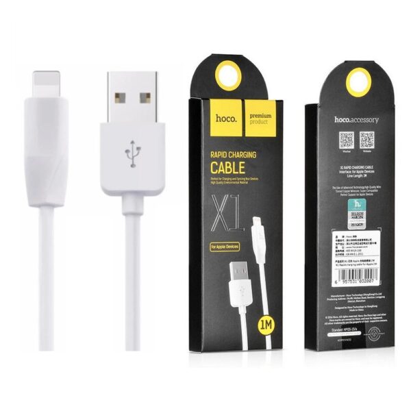 HOCO - X1 RAPID DATA CABLE LIGHTNING 1m WHITE