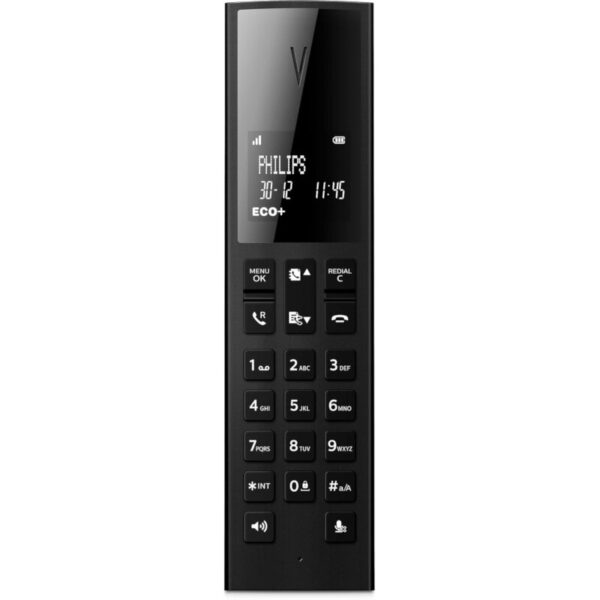 Philips Linea V M3501R/GRS Ασύρματο τηλέφωνο με ανοιχτή ακρόαση Μαύρο