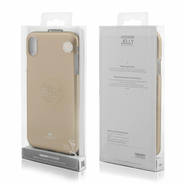 SAMSUNG S901B Galaxy S22 - ΘΗΚΗ ΣΙΛΙΚΟΝΗΣ MERCURY JELLY ΧΡΥΣΗ