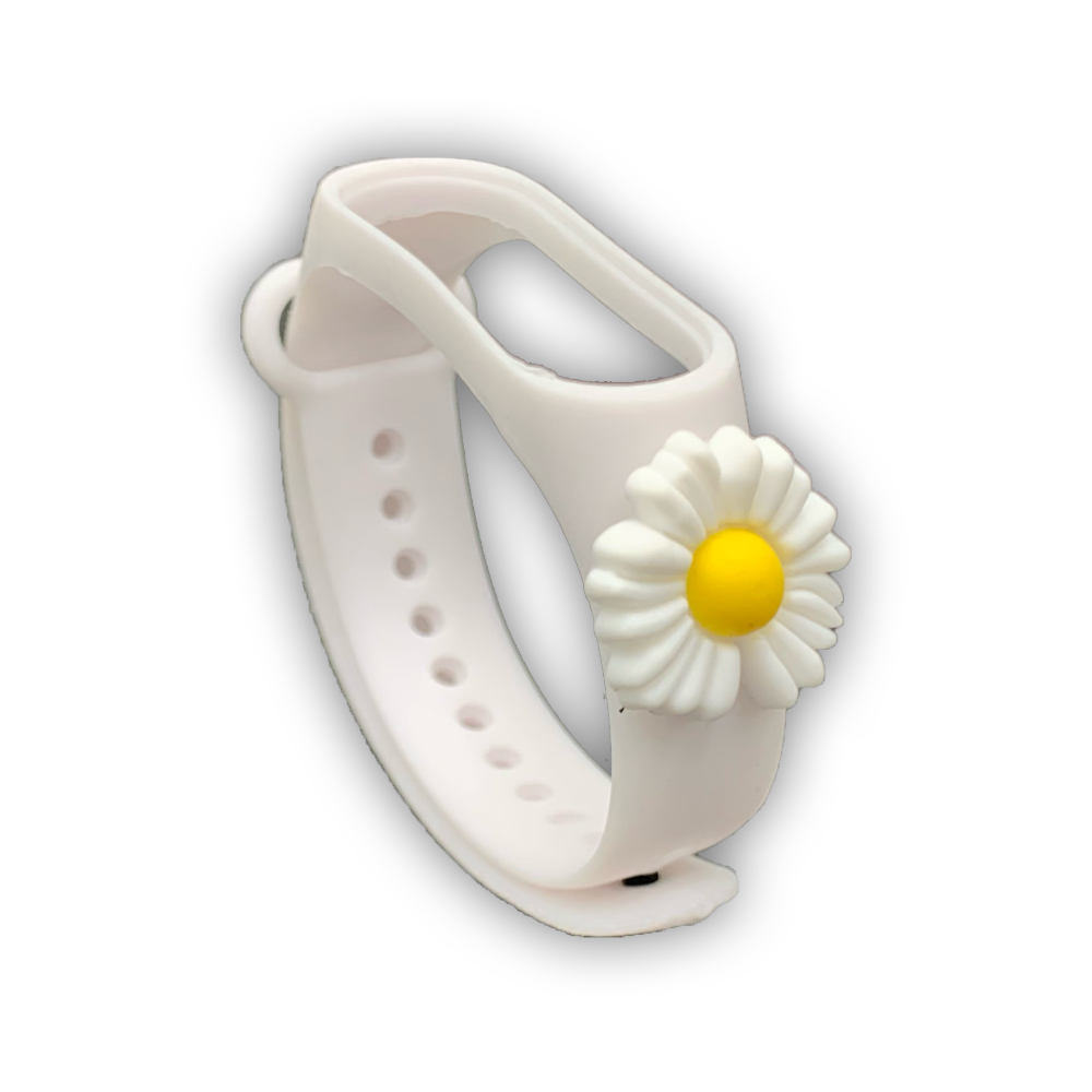 ΛΟΥΡΑΚΙ ΓΙΑ Mi Band 5 / 6 / 7 , White - Daisy