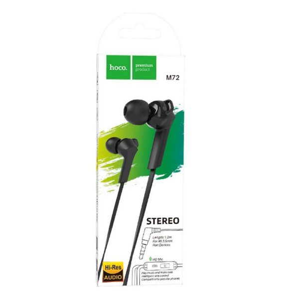 HOCO - M72 ADMIRE STEREO WIRED EARPHONES HANDS FREE BLACK