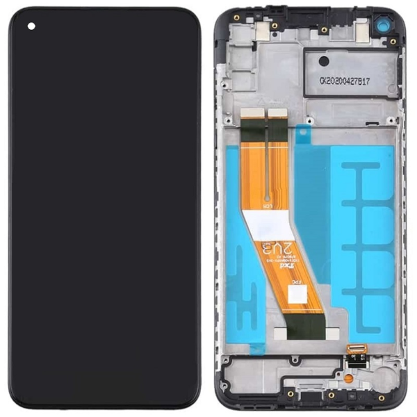 SAMSUNG A115 Galaxy A11 - LCD - Complete front LCD + Touch Black Original Service Pack