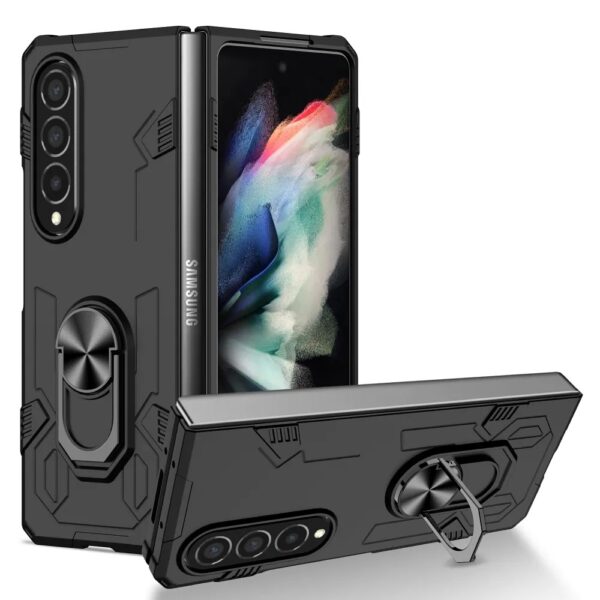 SAMSUNG F936B Z Fold 4 5G - ΘΗΚΗ ΣΙΛΙΚΟΝΗΣ RING ARMOR BLACK
