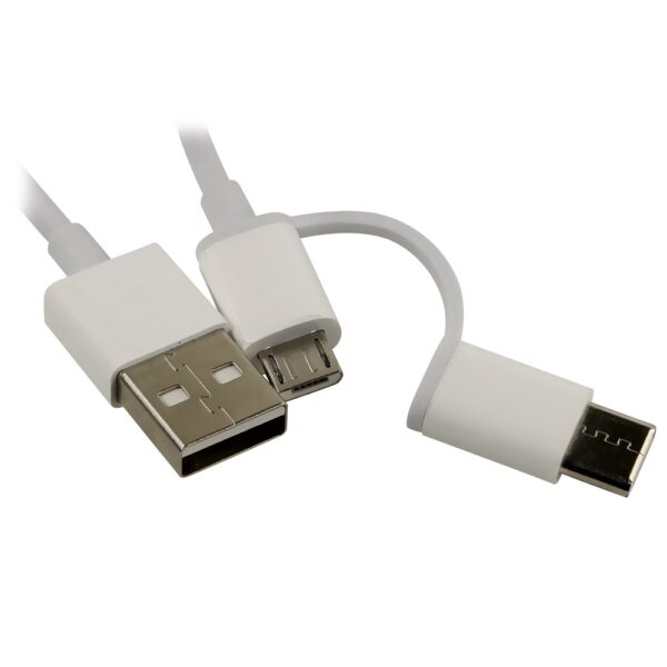 XIAOMI Regular USB to Type-C / micro USB Cable 0.3m White