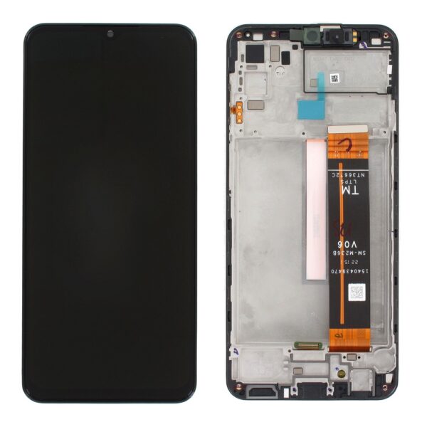 SAMSUNG M336B Galaxy M33 - LCD - Complete front + Touch Black Original Service Pack