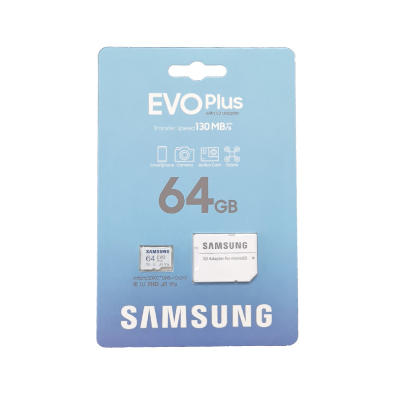 ΚΑΡΤΑ Samsung Evo Plus microSDXC 64GB U3 with Adapter