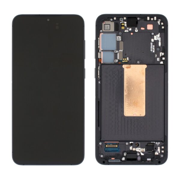 SAMSUNG S916B Galaxy S23 Plus - LCD - Complete front + Touch + Frame Black Original Service Pack