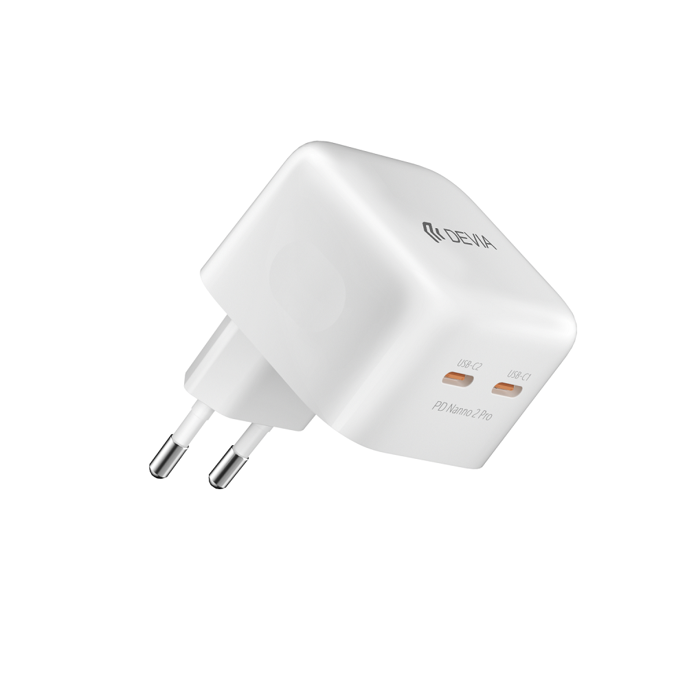 DEVIA wall charger Extreme PD 45W 2x USB-C white