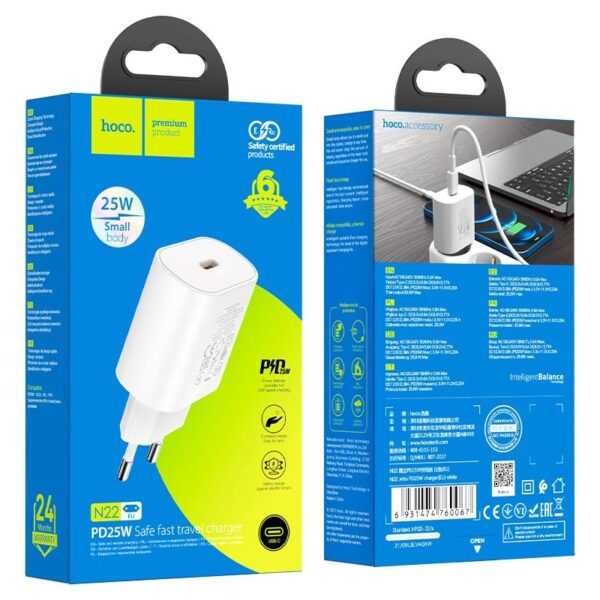HOCO - N22 TRAVEL CHARGER PD 25W White