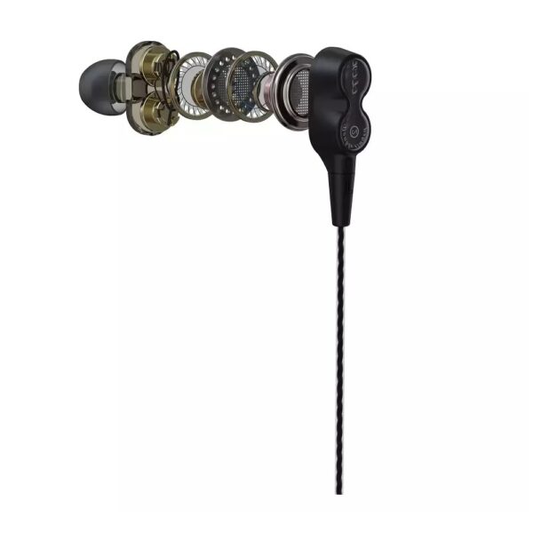 DEVIA wired earphones Smart Dual jack 3,5mm black inear