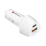 FORCELL CARBON car charger Type C 3.0 PD20W + USB QC3.0 18W 5A CC50- 1A1C white (38W)