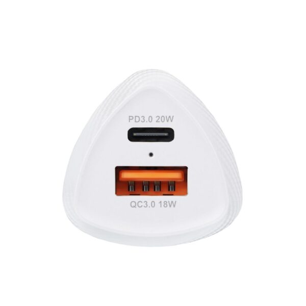 FORCELL CARBON car charger Type C 3.0 PD20W + USB QC3.0 18W 5A CC50- 1A1C white (38W)