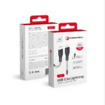 FORCELL Carbon cable Type C to Lighninng 8-pin PowerDelivery PD27W CB-01C black 1m