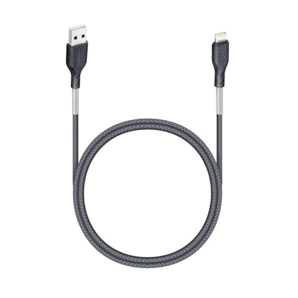FORCELL Carbon cable USB to Lightning 2,4A CB-01A black 1m