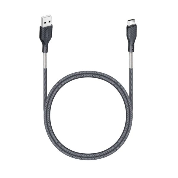 FORCELL Carbon cable USB to Micro 2,4A CB-03A black 1m