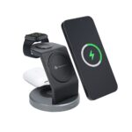 FORCELL wireless charger Qi 3in1 15W Solid Mag Charger support MagSafe black