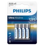 PHILIPS LR03 AAA, ULTRA ALKALINE BATTERY  Blister 4 τεμ