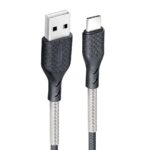 FORCELL Carbon cable USB to Type C QC3.0 3A CB-02B black 1m