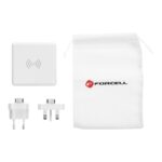 Forcell Multifunction Travel Charger 15W 4in1 with USB/USB-C socket, power bank 8000mAh and wireless charging