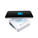 Forcell Multifunction Travel Charger 15W 4in1 with USB/USB-C socket, power bank 8000mAh and wireless charging