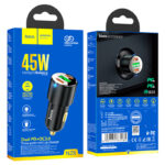 HOCO - NZ6 Car charger PD 45W Type-C 25W + Type-C 20W + USB 18W output