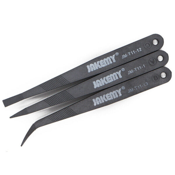 JAKEMY JM-T11 3 in 1 Mini Precision Anti-Static Highly Heat Resistant Tweezers