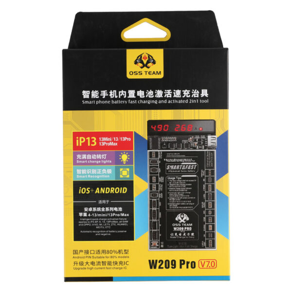 OSS W209 Pro V7 Smart Phone Battery Quick Charging and Activation Board for iPhone 4-13 Pro Max/Samsung/Huawei