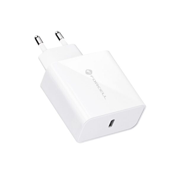 Travel Charger Forcell USB type C socket - 3A PD Quick Charge 4.0 function (45W)