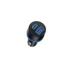 Baseus Car Charger - USB + 2xType C - QC5 PD 160W with Type C to Type C (TZCCZM-0G) grey