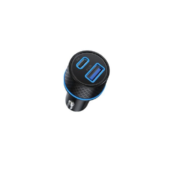 Baseus Car Charger - USB + 2xType C - QC5 PD 160W with Type C to Type C (TZCCZM-0G) grey