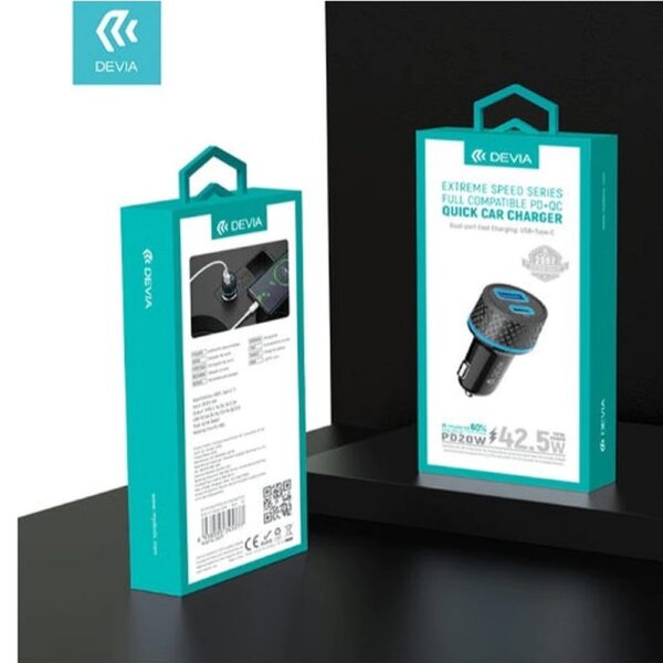 Baseus Car Charger - USB + 2xType C - QC5 PD 160W with Type C to Type C (TZCCZM-0G) grey