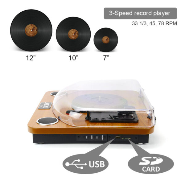 Akai ATT-11BTN Ξύλινο πικάπ με Bluetooth