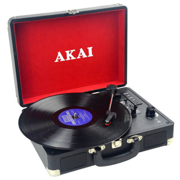 Akai ATT-E10 Πικάπ βαλίτσα με εγγραφή σε USB / κάρτα SD και ενσωματωμένα ηχεία 3 W