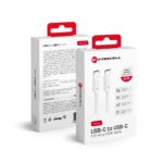 FORCELL cable Type C to Type C QC4.0 3A/20V PD60W C338 2m white