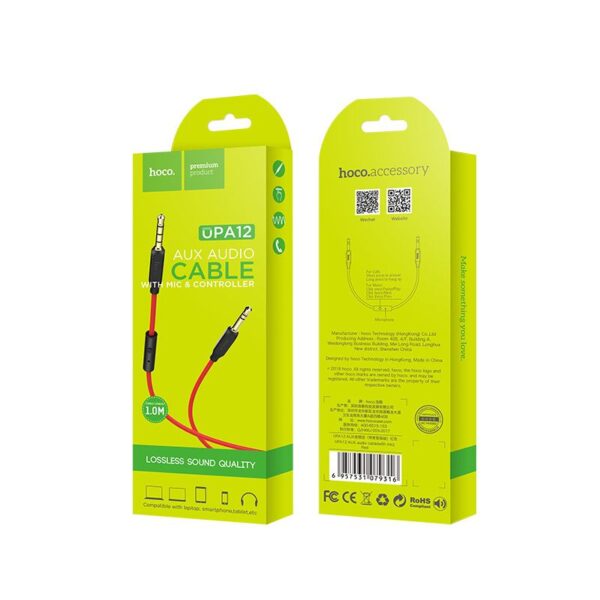 HOCO - UPA12 cable AUX Jack 3,5 mm with micro Black