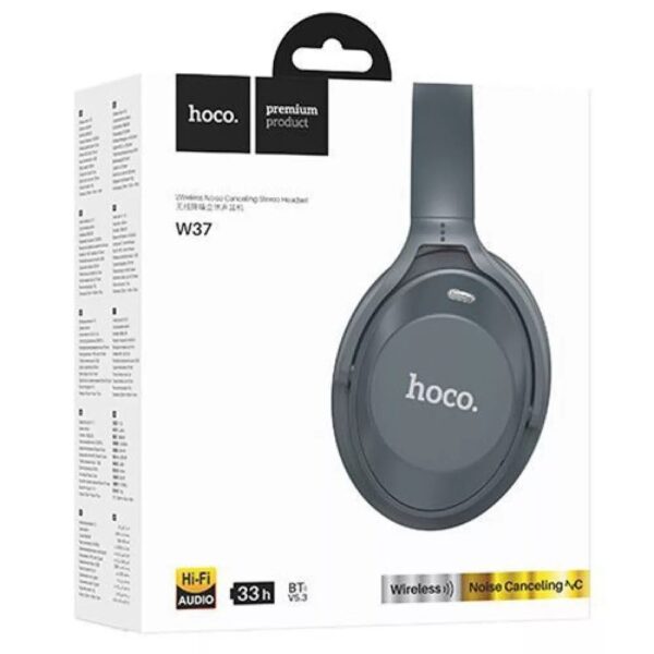 HOCO - W37 headset bluetooth Sound Active Noise Reduction ANC smoky blue